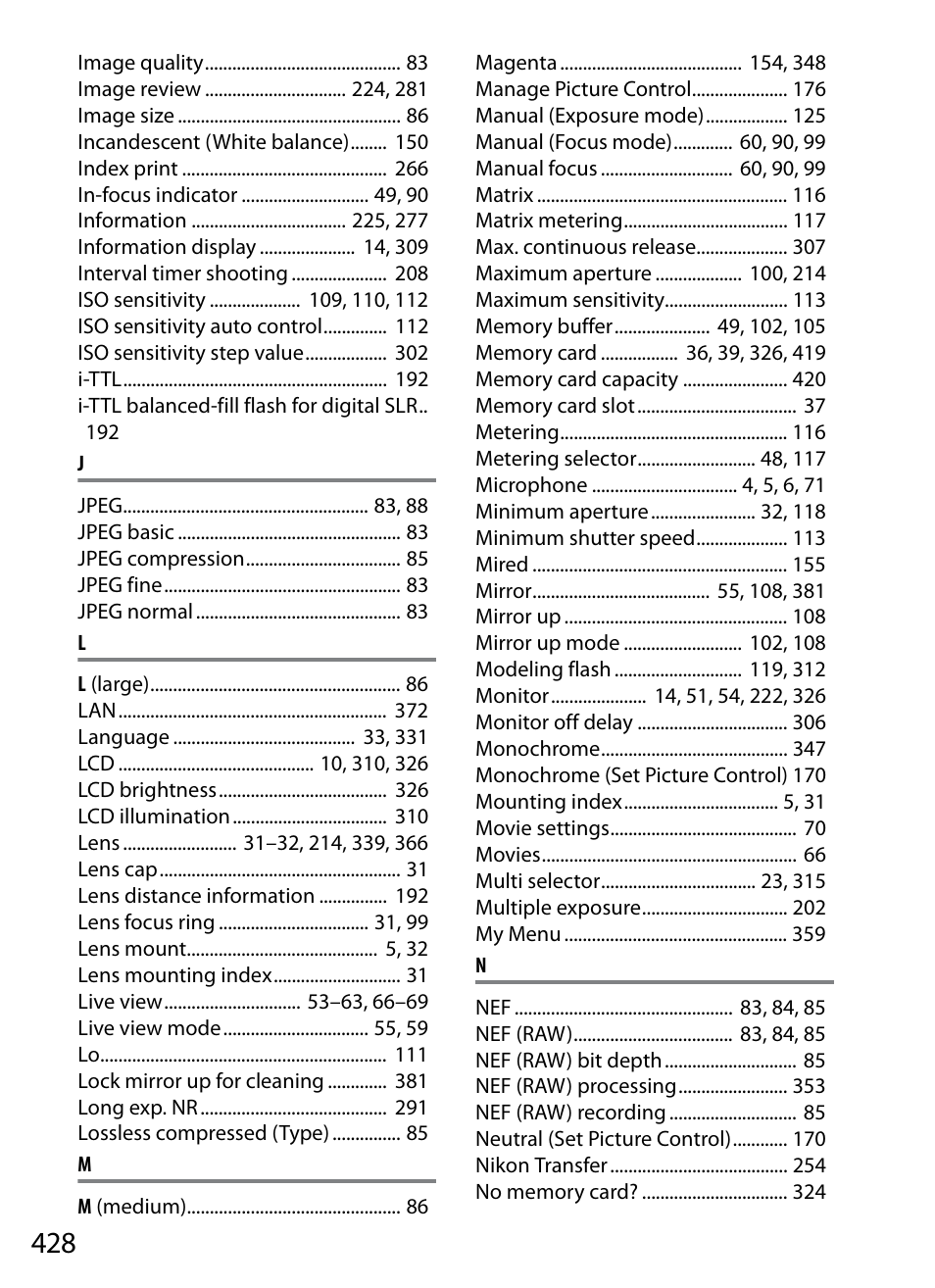 Nikon D3S User Manual | Page 454 / 460