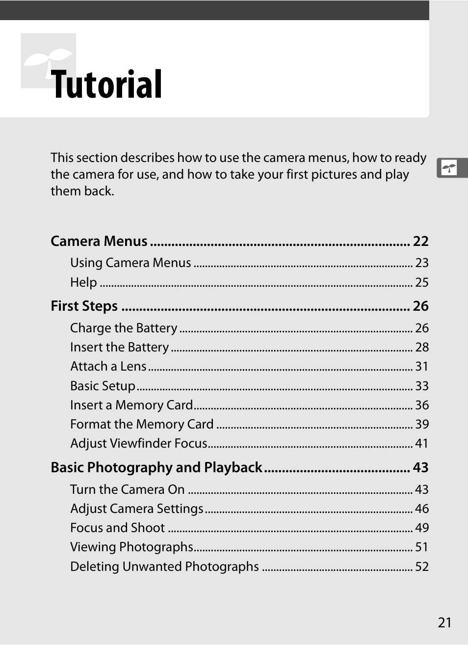 Tutorial | Nikon D3S User Manual | Page 47 / 460