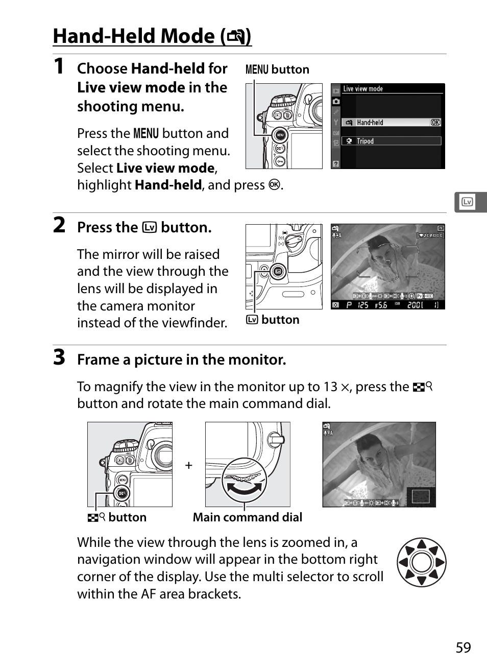 Hand-held mode ( g ) | Nikon D3S User Manual | Page 85 / 460