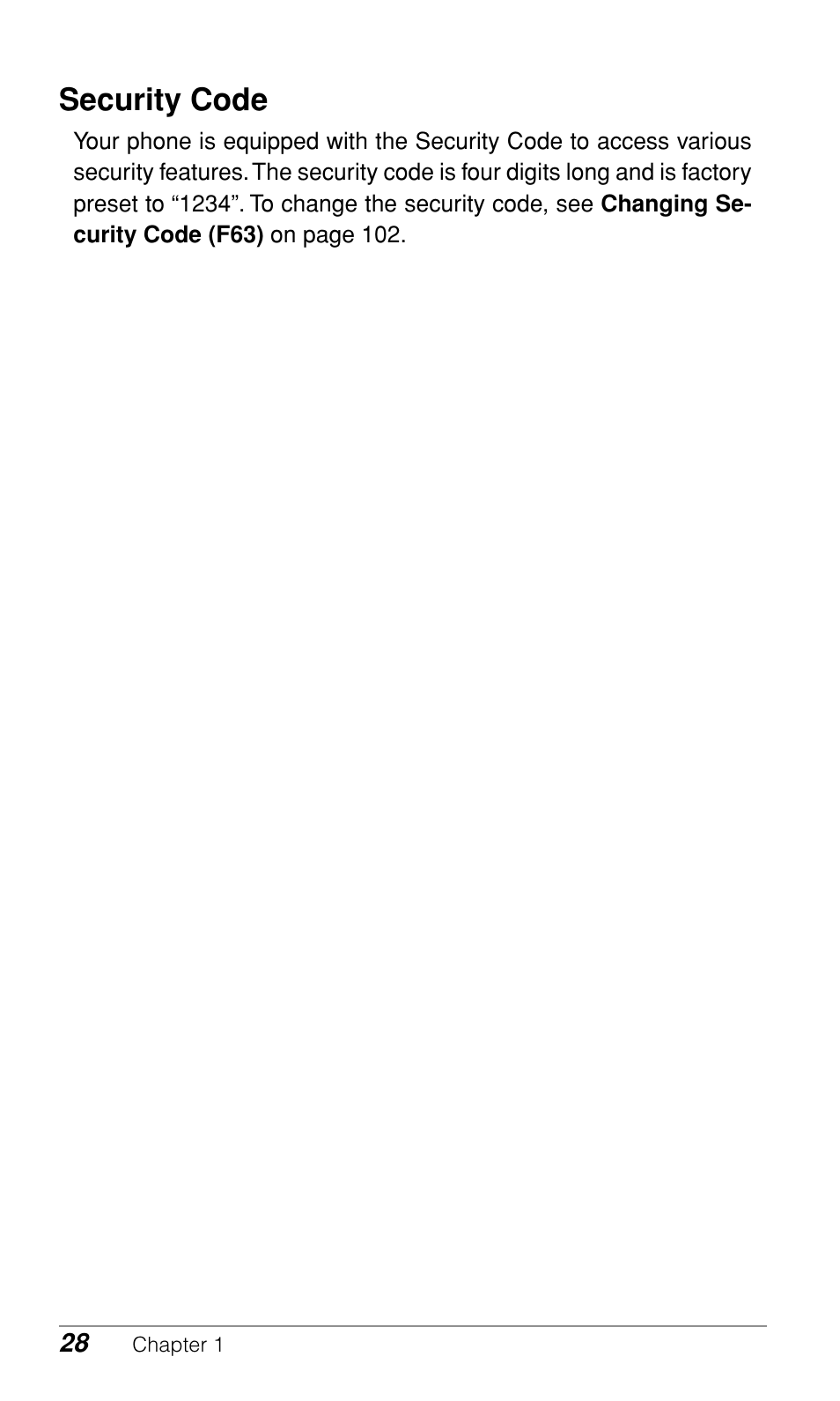 Security code | Audiovox CDM9500 User Manual | Page 29 / 145