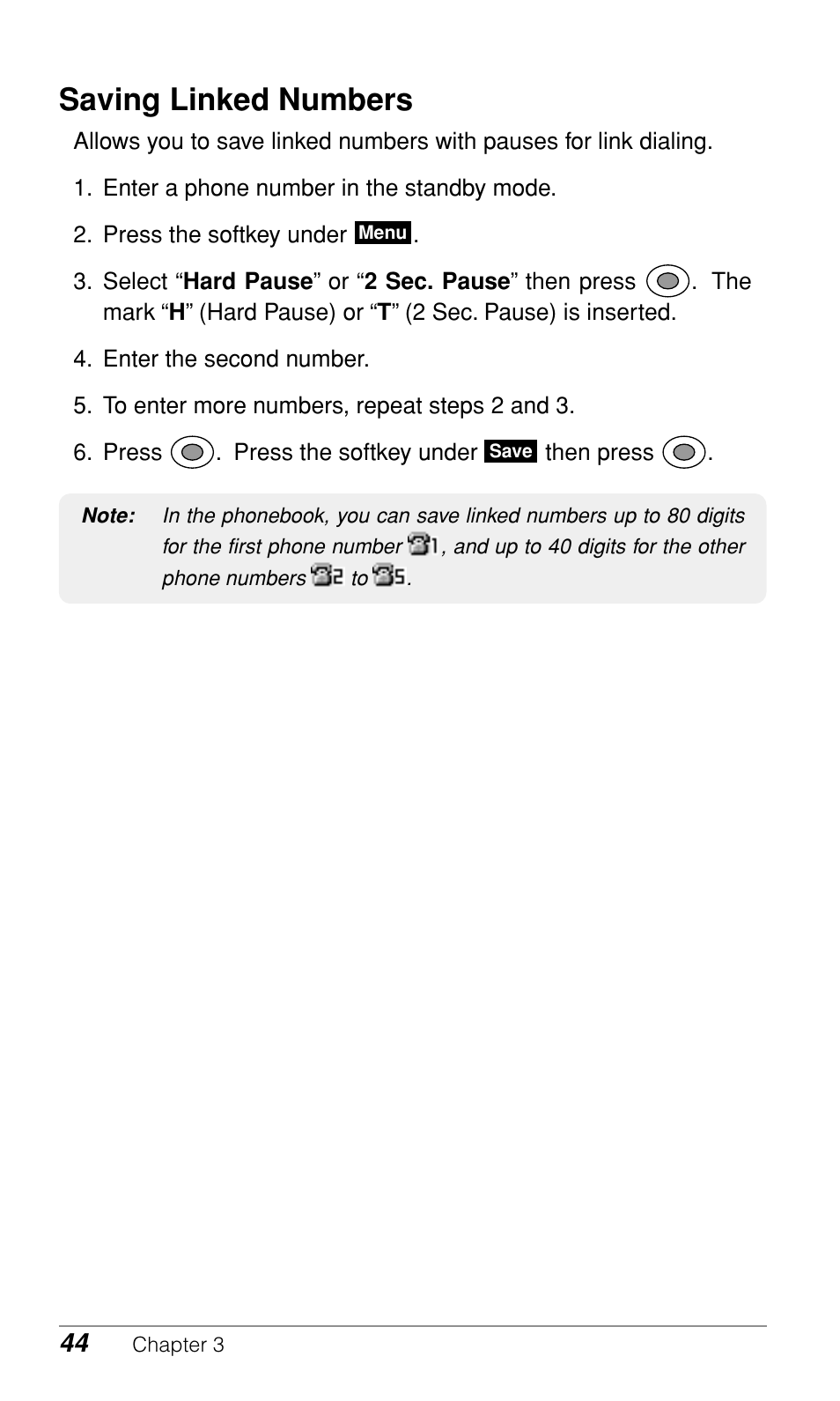 Saving linked numbers | Audiovox CDM9500 User Manual | Page 45 / 145
