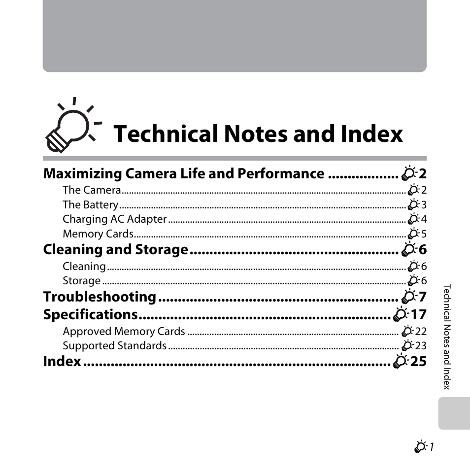 Technical notes and index | Nikon S6500 User Manual | Page 253 / 284