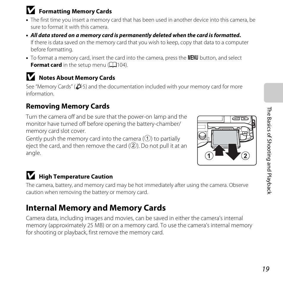 Internal memory and memory cards | Nikon S6500 User Manual | Page 41 / 284