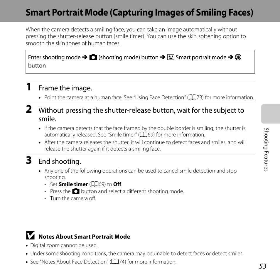 Nikon S6500 User Manual | Page 75 / 284