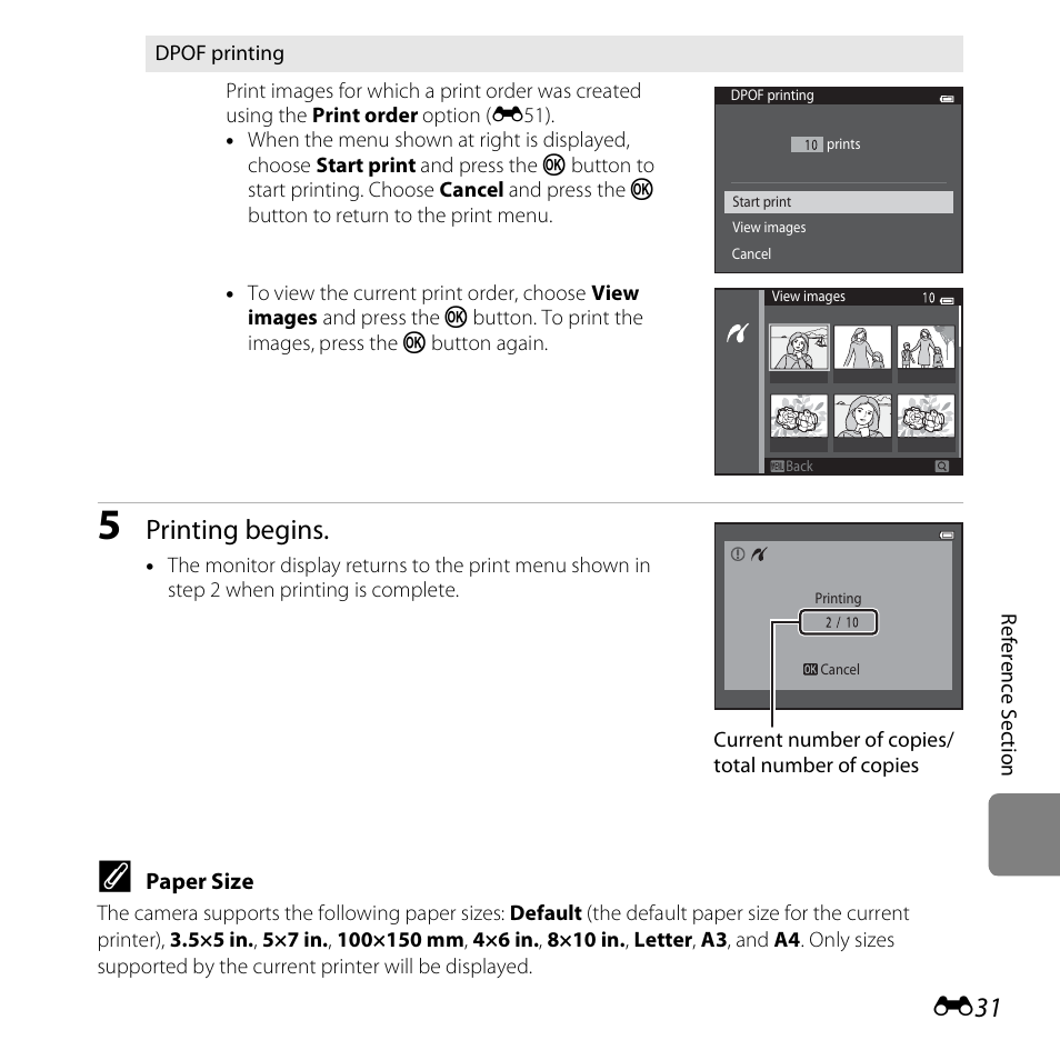 Printing begins | Nikon S3500 User Manual | Page 149 / 248