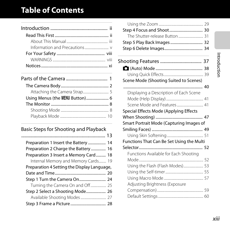 Nikon S3500 User Manual | Page 15 / 248