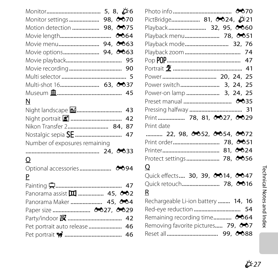Nikon S3500 User Manual | Page 245 / 248