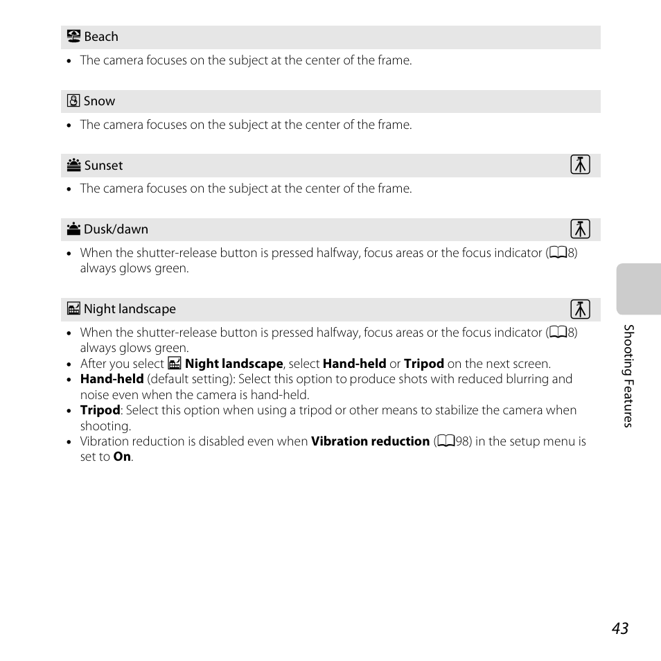 A43) | Nikon S3500 User Manual | Page 61 / 248