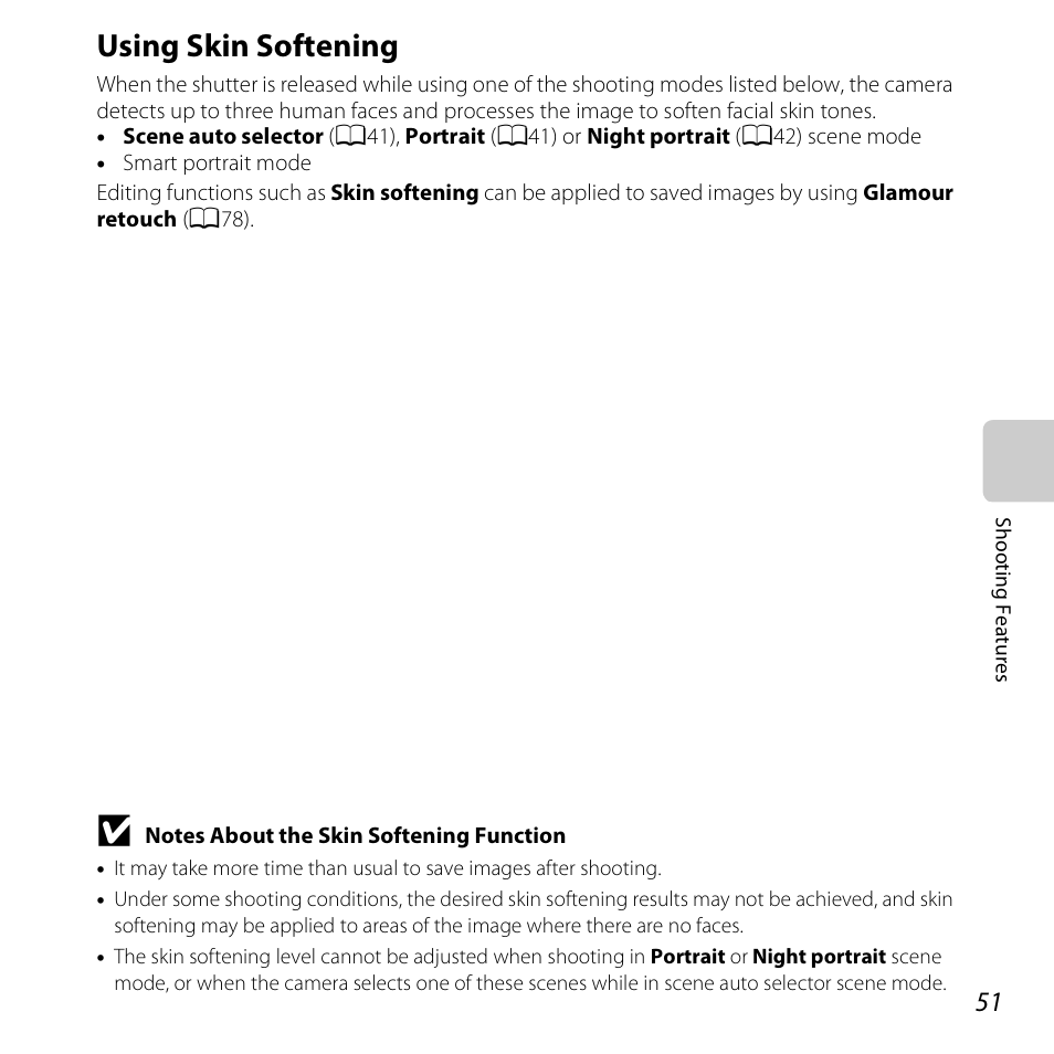 Using skin softening | Nikon S3500 User Manual | Page 69 / 248