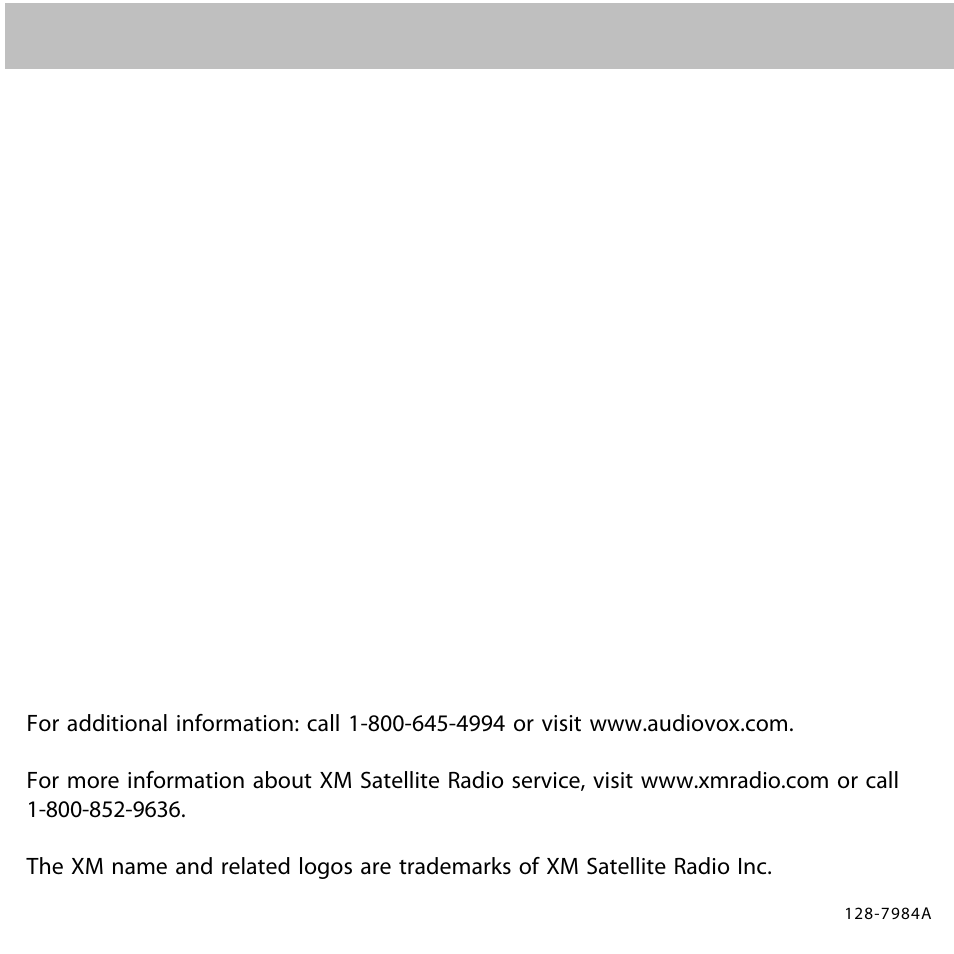 Audiovox 128-7984A User Manual | Page 8 / 8