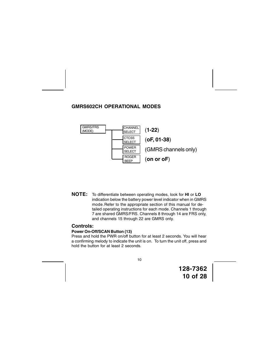 Audiovox GMRS602CH User Manual | Page 10 / 28