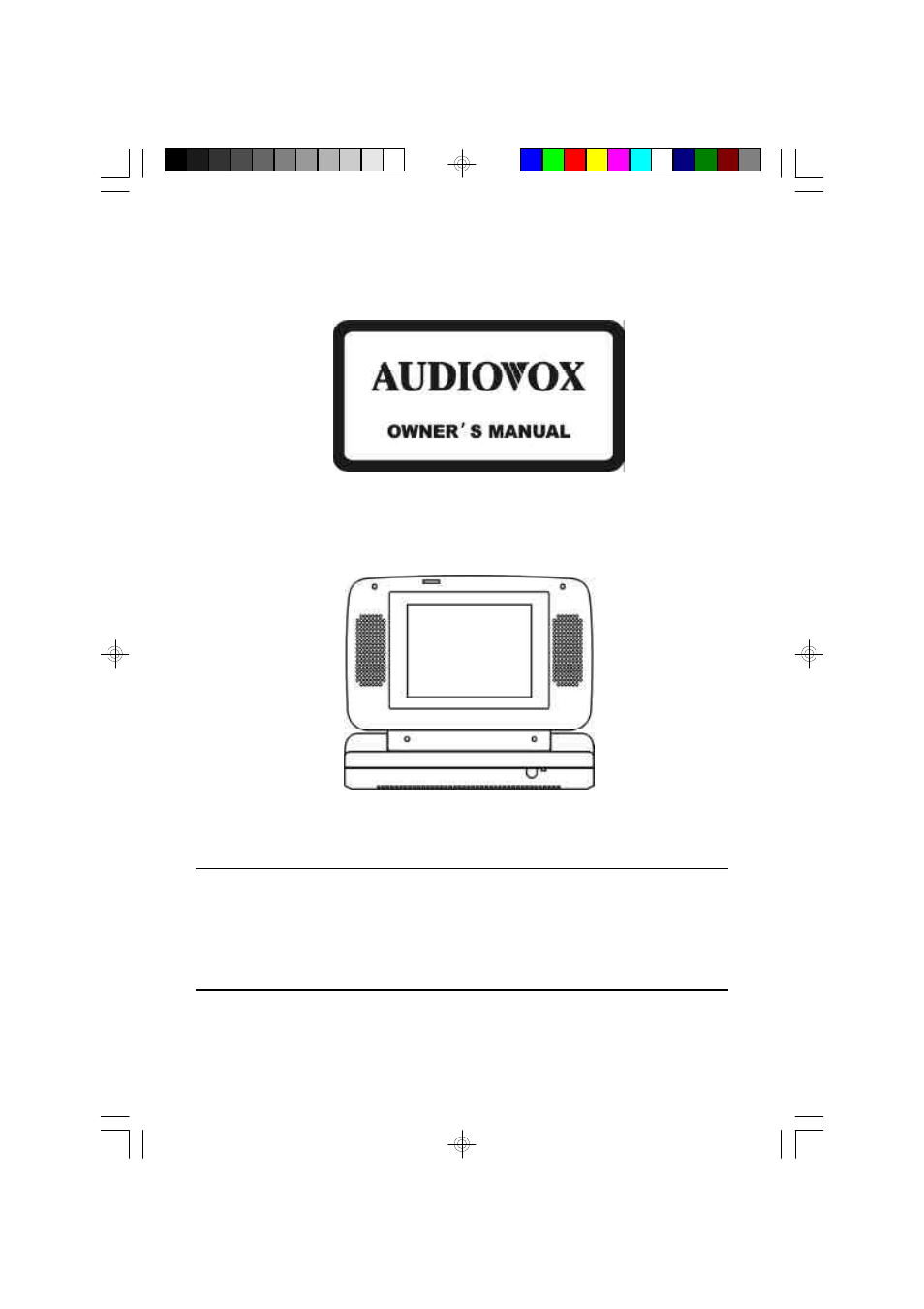 Audiovox VBB50 User Manual | 34 pages