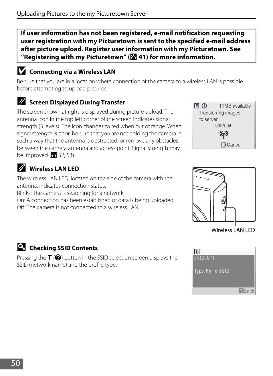 50 b | Nikon Coolpix S610 User Manual | Page 55 / 63