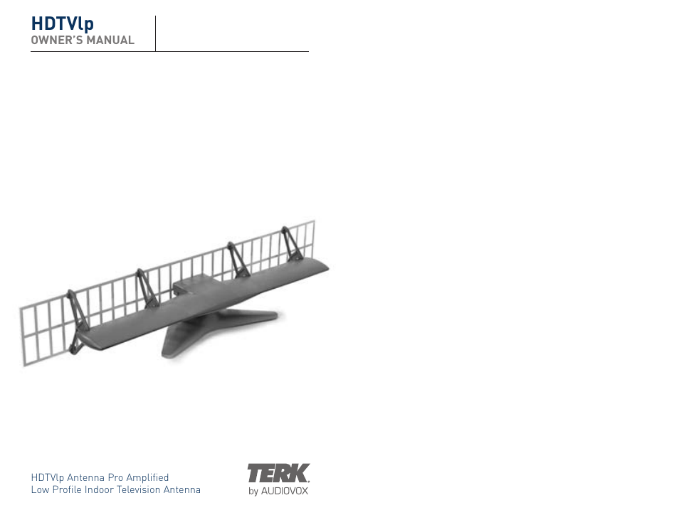 Audiovox HDTVlp User Manual | 5 pages
