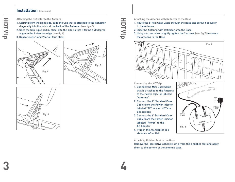 Hd tvlp, Installation | Audiovox HDTVlp User Manual | Page 3 / 5