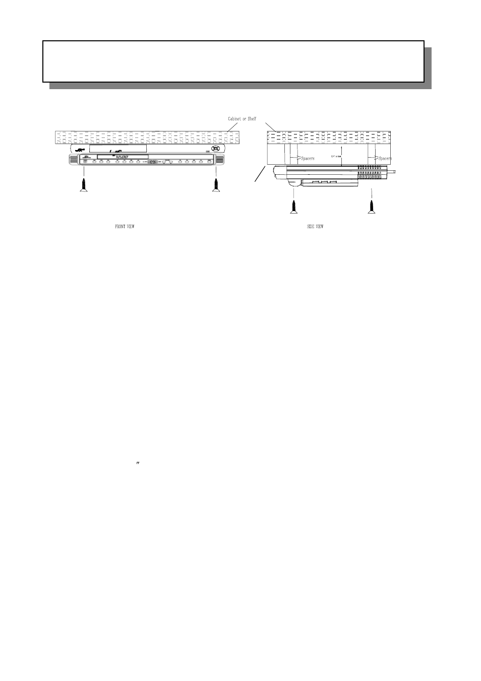 Under cabinet installation | Audiovox VE705 User Manual | Page 9 / 20