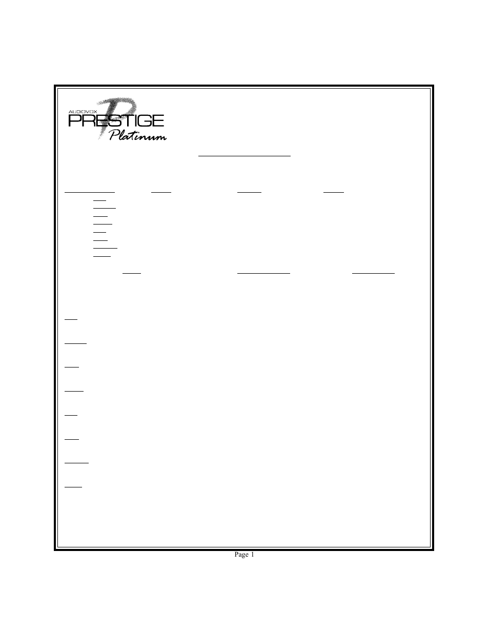 Audiovox APS-350-A User Manual | 7 pages