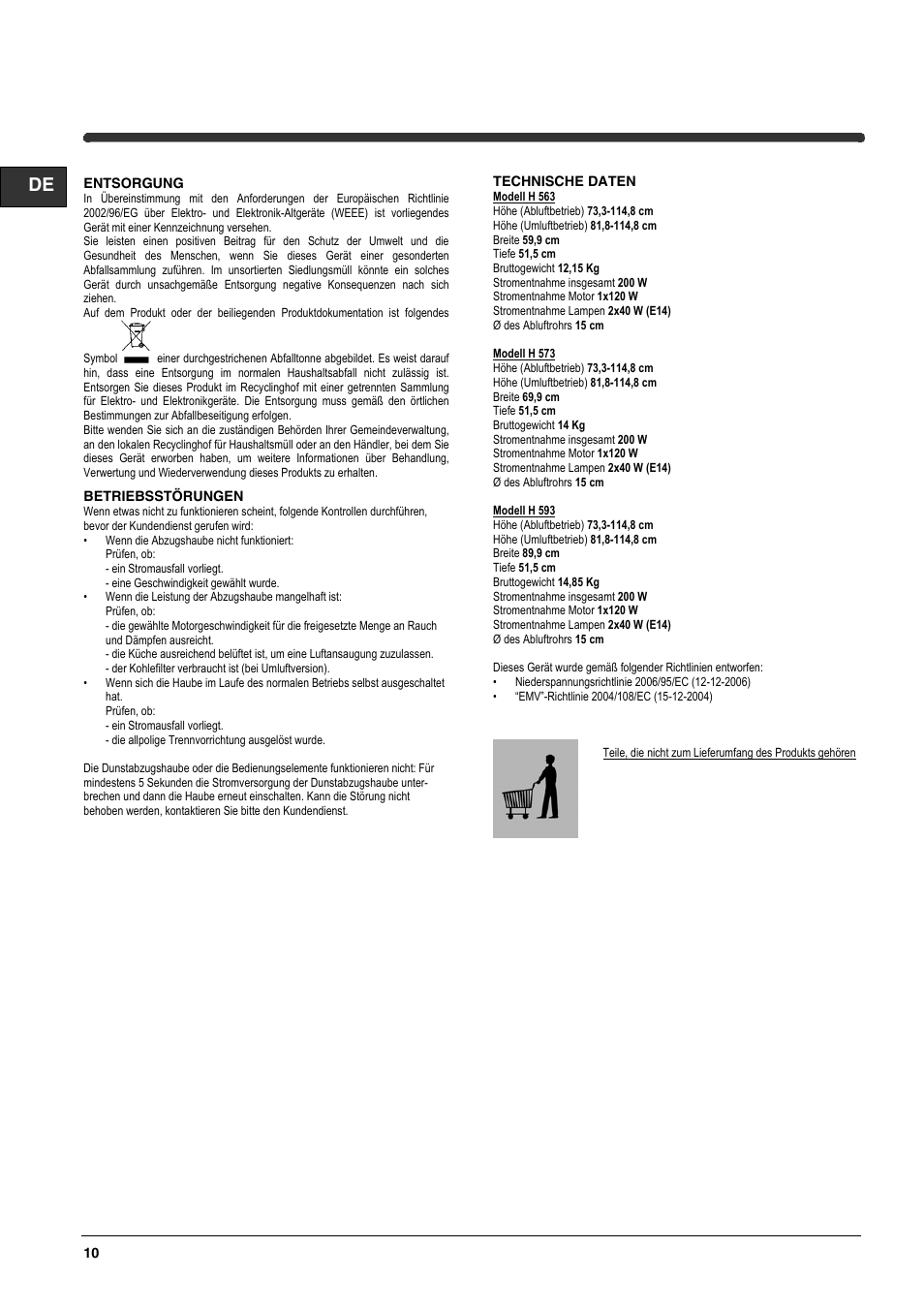 Indesit H593IX User Manual | Page 10 / 32