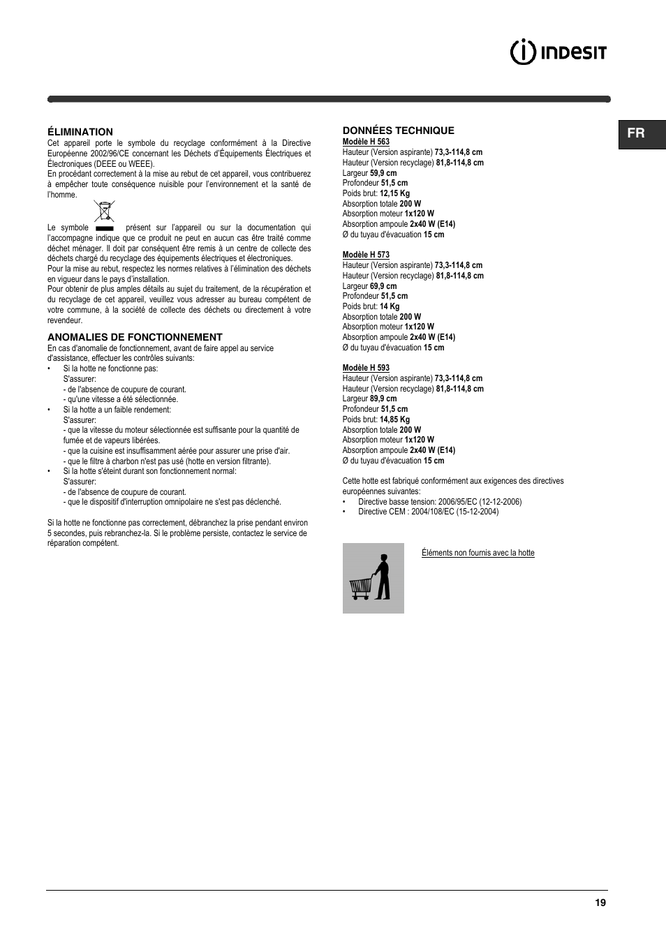 Indesit H593IX User Manual | Page 19 / 32