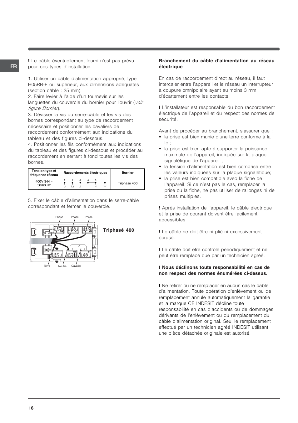 Indesit VRA640C – for models from 30 Nov 2009 User Manual | Page 16 / 60