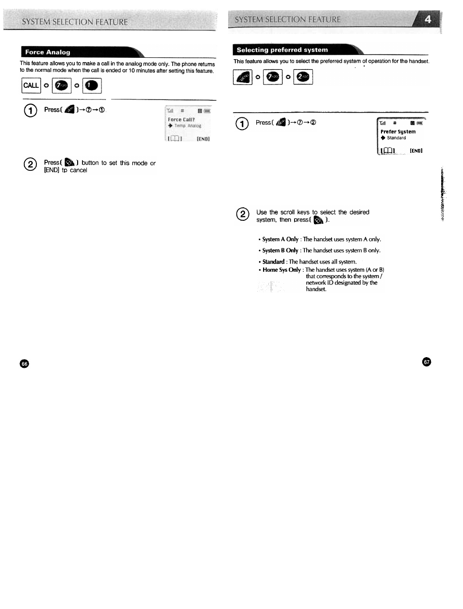 Selecting preferred system, Ipqi | Audiovox CDM3300 User Manual | Page 34 / 60
