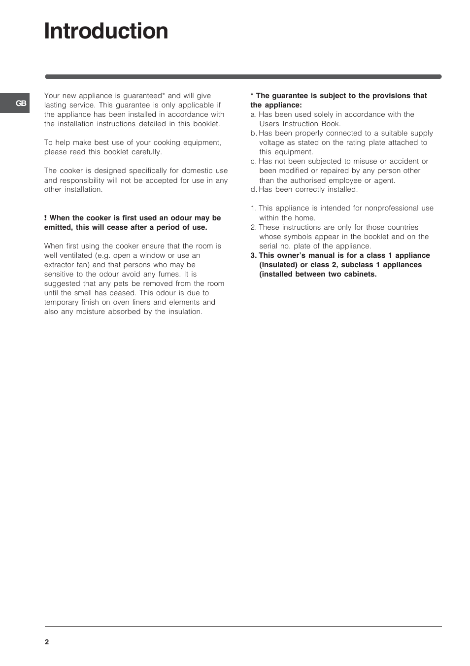 Introduction | Indesit IT50D1X User Manual | Page 2 / 24