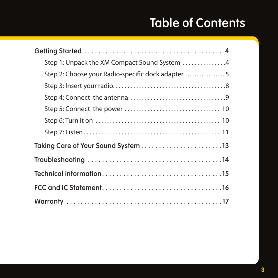 Audiovox XMAS100-UG002 User Manual | Page 3 / 20