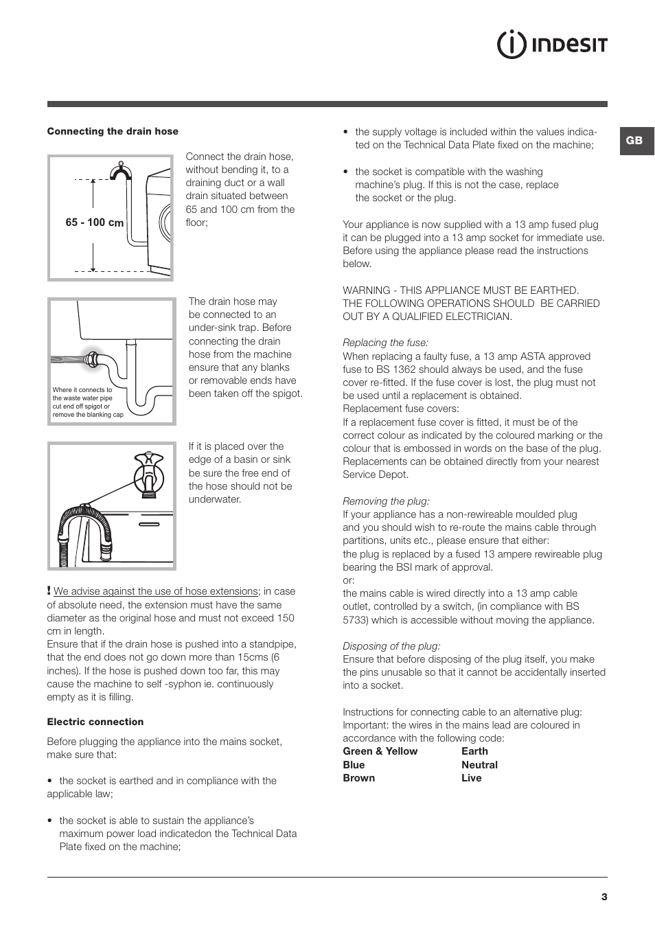 Indesit PWE71420W User Manual | Page 3 / 16