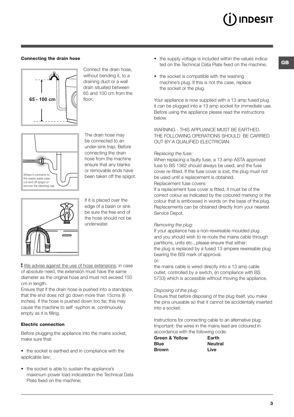 Indesit PWE91472WUKE User Manual | Page 3 / 16
