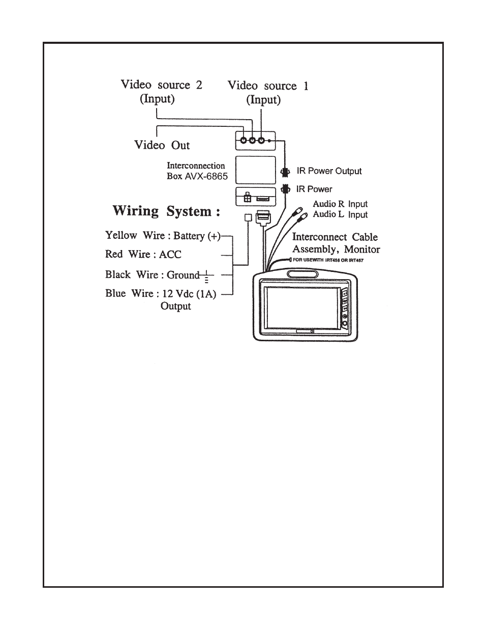 Lcm500np system wiring diagram | Audiovox LCM500NP User Manual | Page 9 / 16