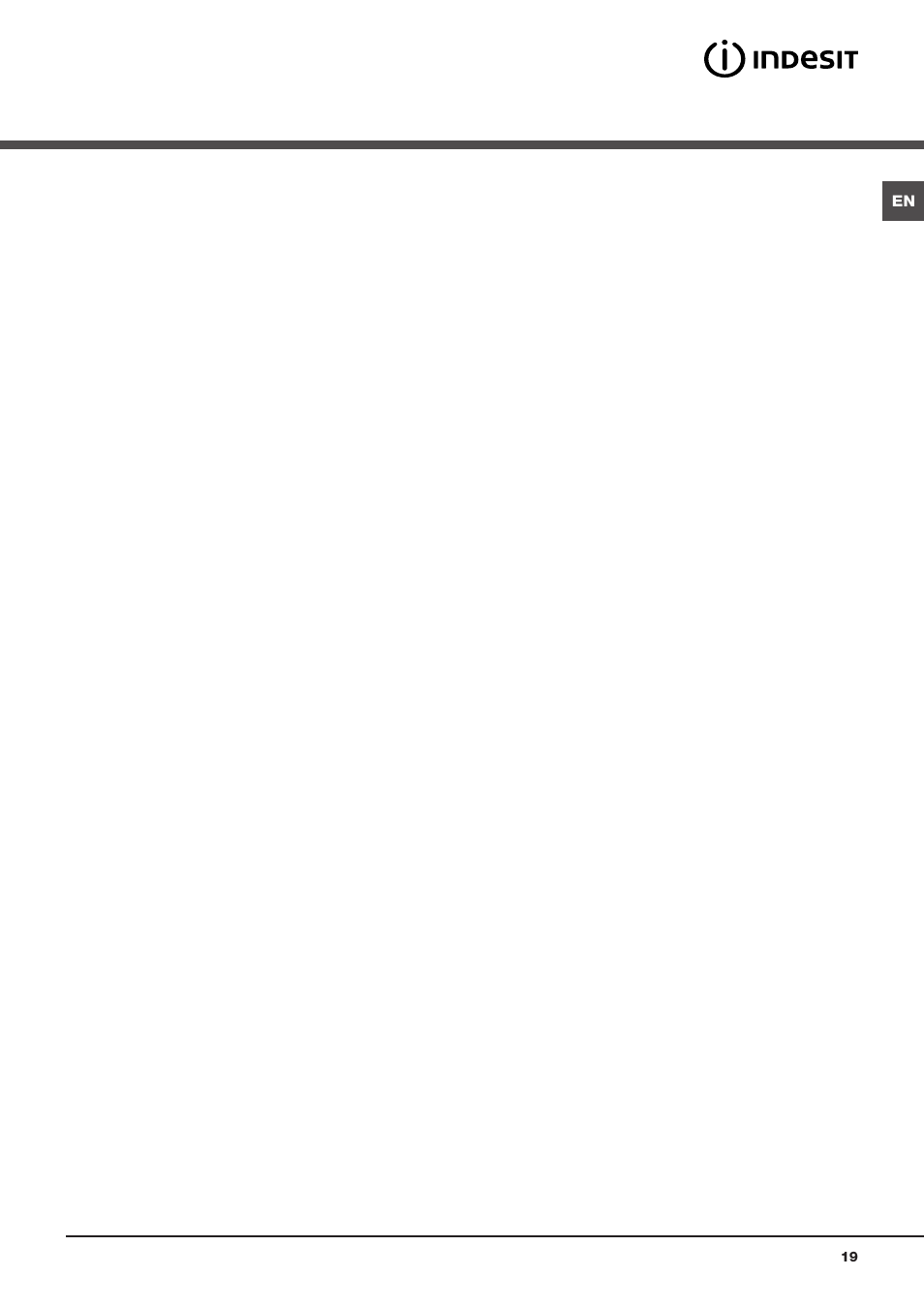 Indesit IDCE8450BS User Manual | Page 19 / 20