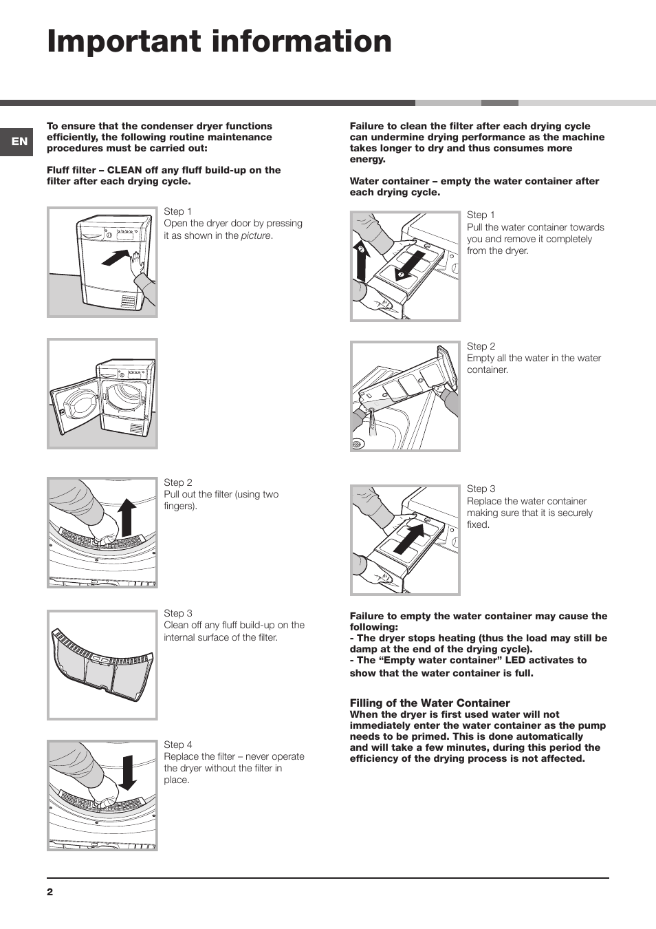 Important information | Indesit IDCE8450BS User Manual | Page 2 / 20
