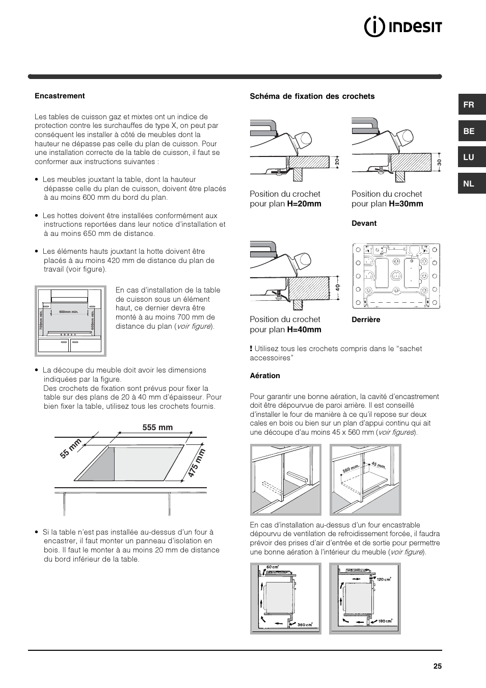 Indesit PI740 AS User Manual | Page 25 / 56