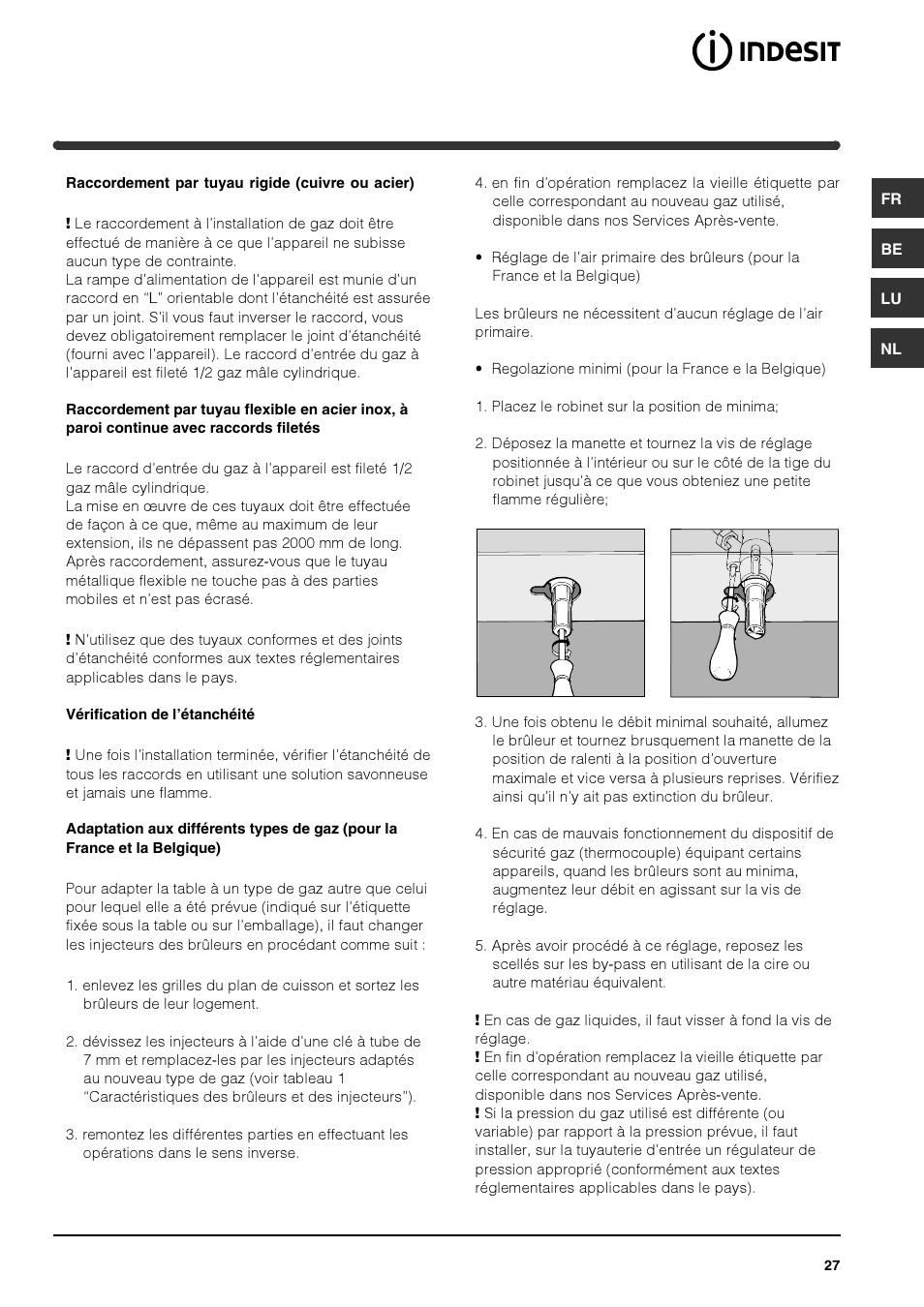 Indesit PI740 AS User Manual | Page 27 / 56