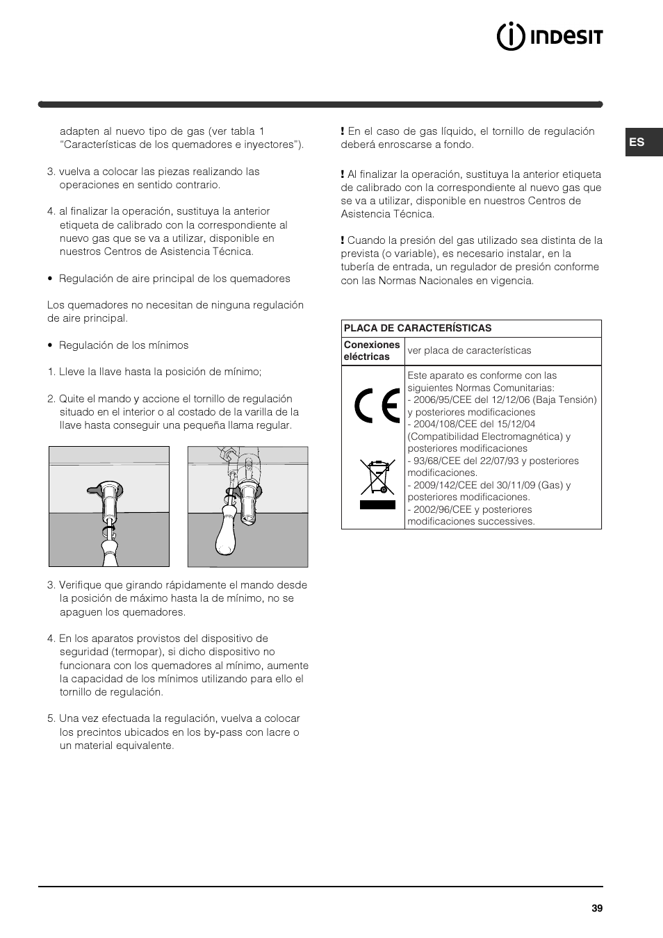Indesit PI740 AS User Manual | Page 39 / 56