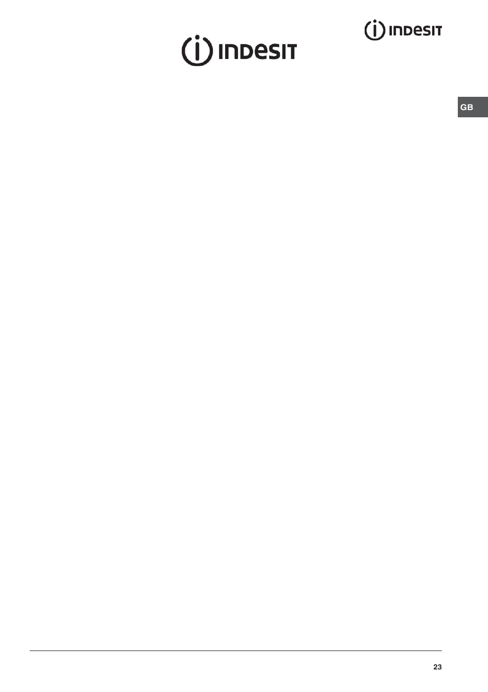 Guarantee | Indesit KD6G25A – after November 2007 User Manual | Page 23 / 24