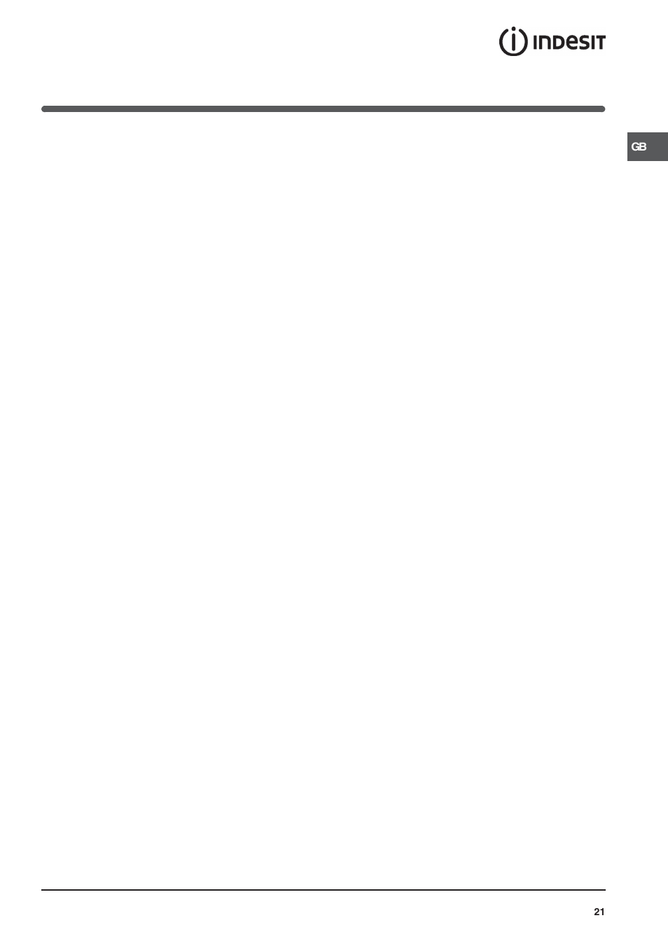 Indesit IT50LW User Manual | Page 21 / 24