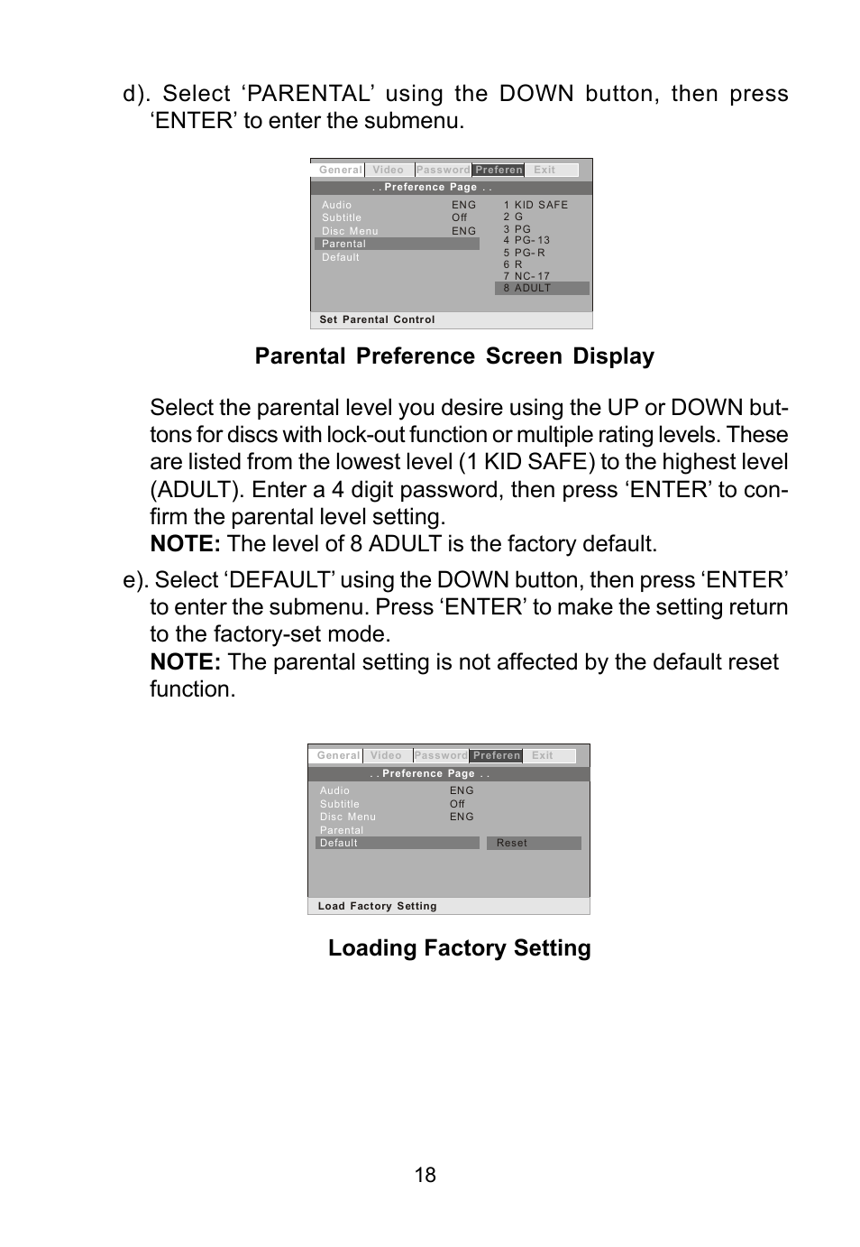 Audiovox D1788ES User Manual | Page 18 / 34