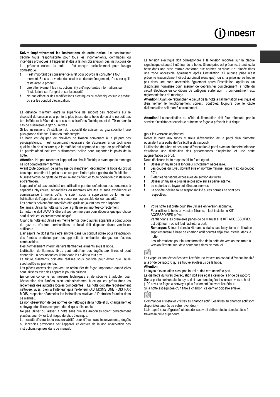 Français | Indesit H573LIX User Manual | Page 17 / 32