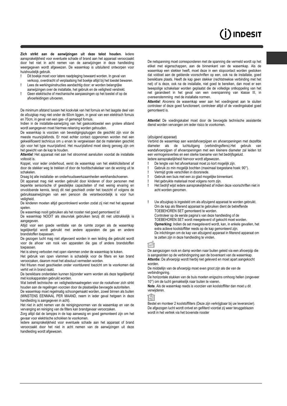 Nederlands | Indesit H573LIX User Manual | Page 23 / 32