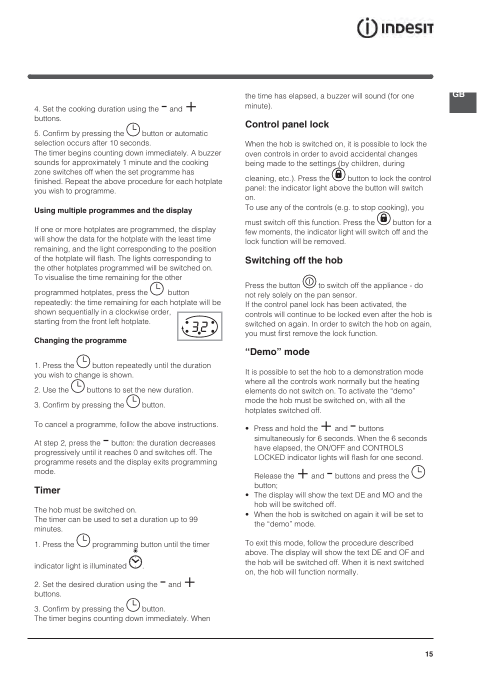 Indesit VIA640C – for models from April 2012 User Manual | Page 15 / 84