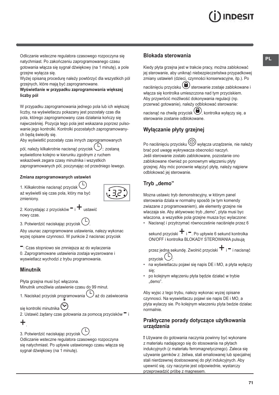Indesit VIA640C – for models from April 2012 User Manual | Page 71 / 84