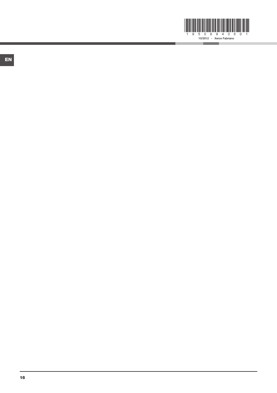 Indesit IDV75UK User Manual | Page 16 / 16