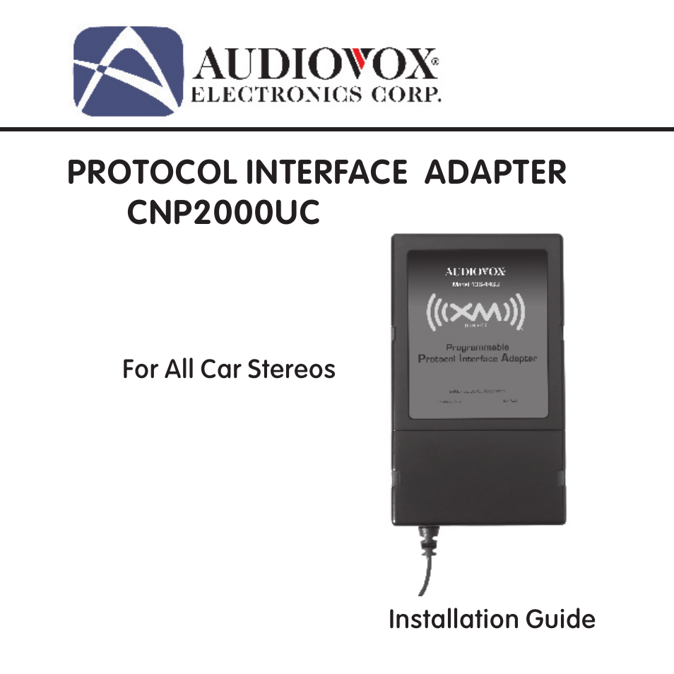 Audiovox CNP2000UC User Manual | 42 pages