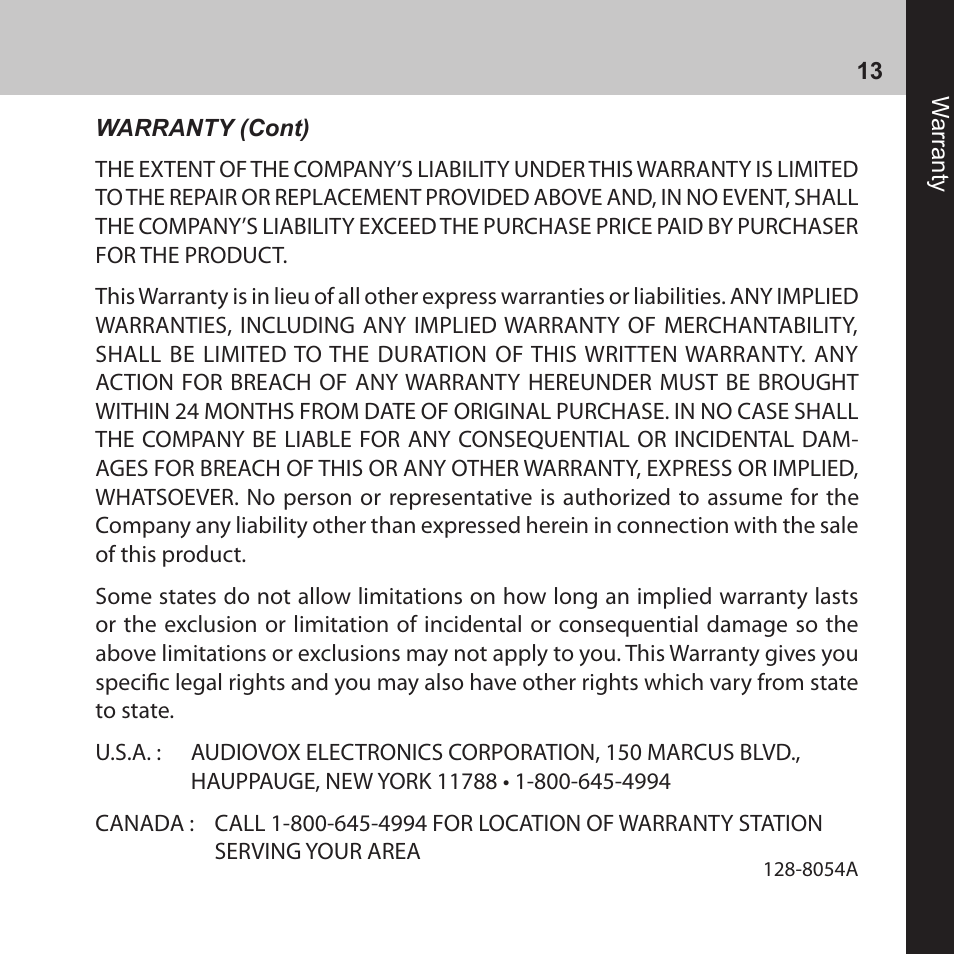 Audiovox CNP2000UC User Manual | Page 13 / 42