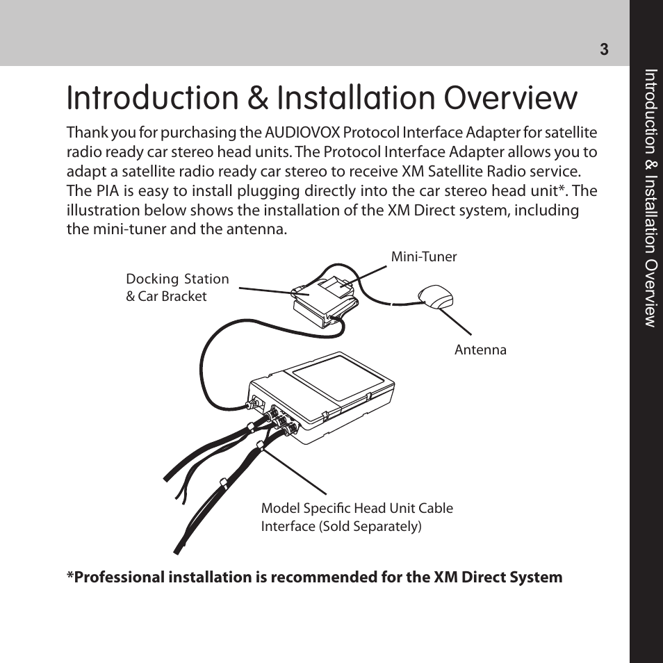 Introduction & installation overview | Audiovox CNP2000UC User Manual | Page 3 / 42