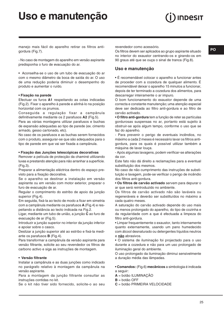 Uso e manutenção | Indesit H361IX User Manual | Page 23 / 31