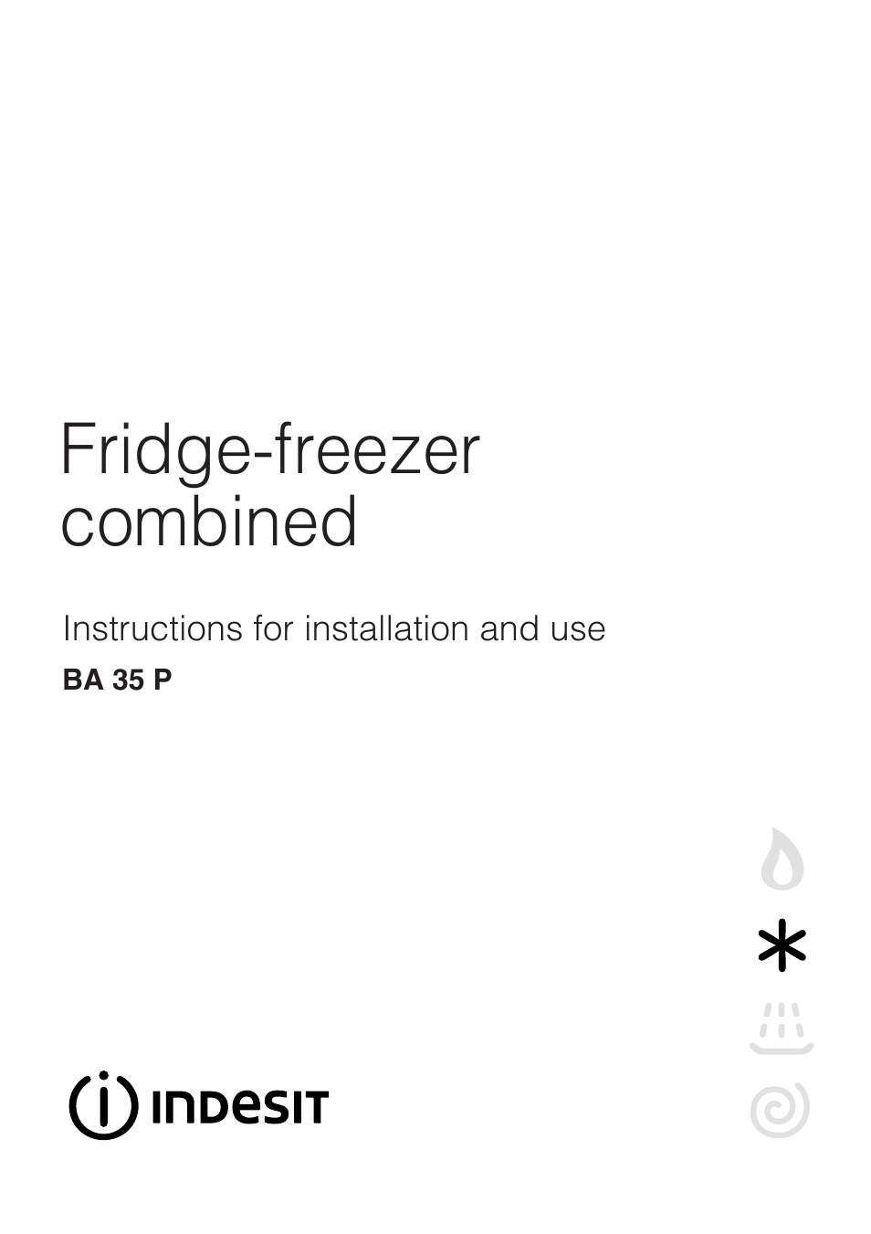 Indesit BA35P User Manual | 16 pages