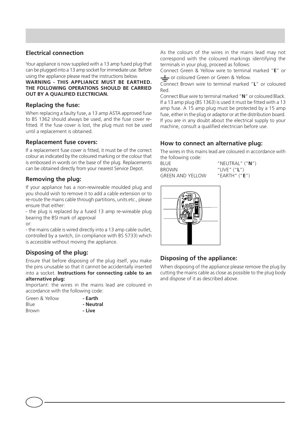 Indesit BA35P User Manual | Page 4 / 16
