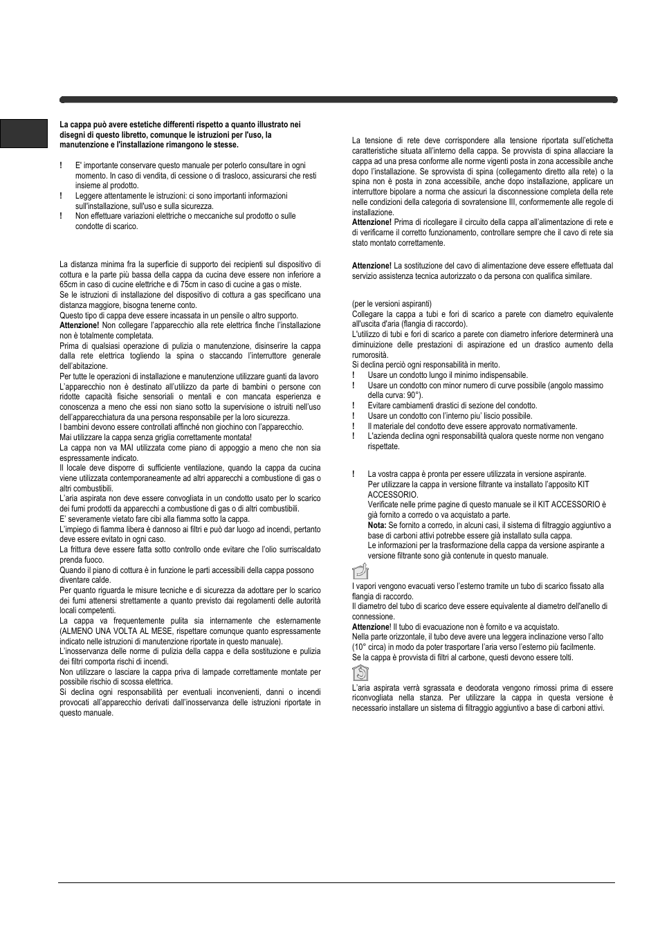 Italiano | Indesit IG60-1GY User Manual | Page 10 / 28